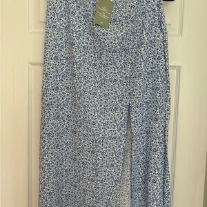 H&M Blue and White Skirt